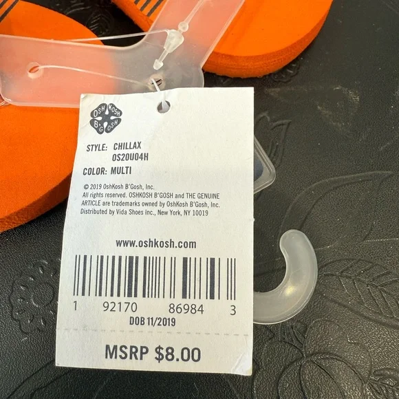 *FWP* OshKosh B'gosh Orange Chillax Sandals - Picture 3 of 4